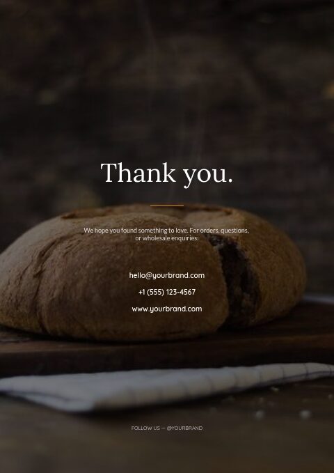 Artisan Bakery — Back page page