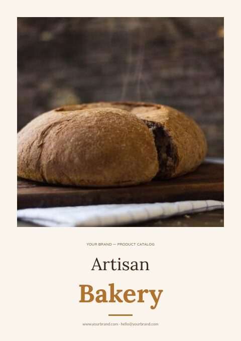 Artisan Bakery catalog template cover