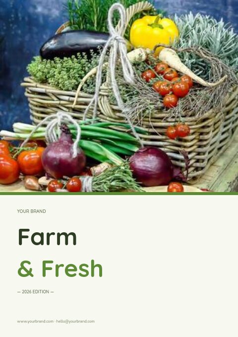 Farm & Fresh catalog template cover