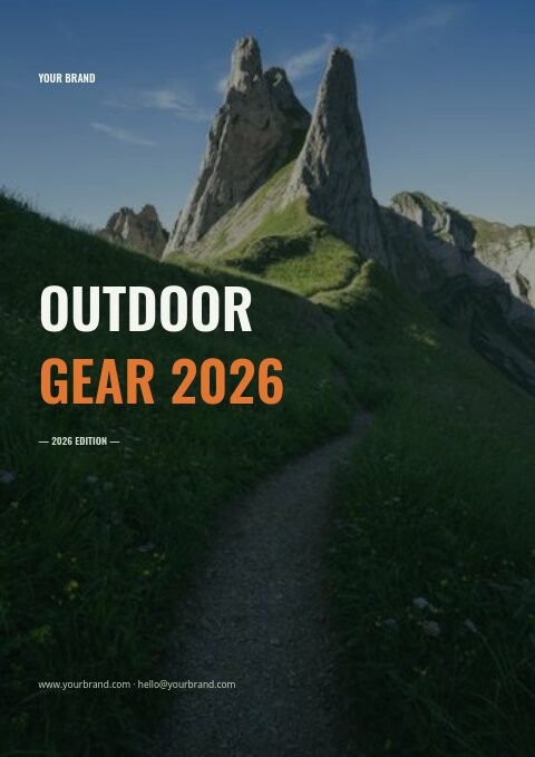 Alpine Outdoor catalog template cover