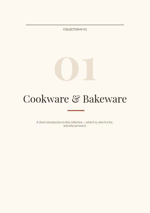 Restaurant Supplies — Divider page
