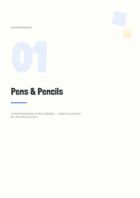 School Supplies — Divider page