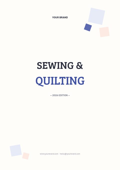Sewing & Quilting catalog template cover