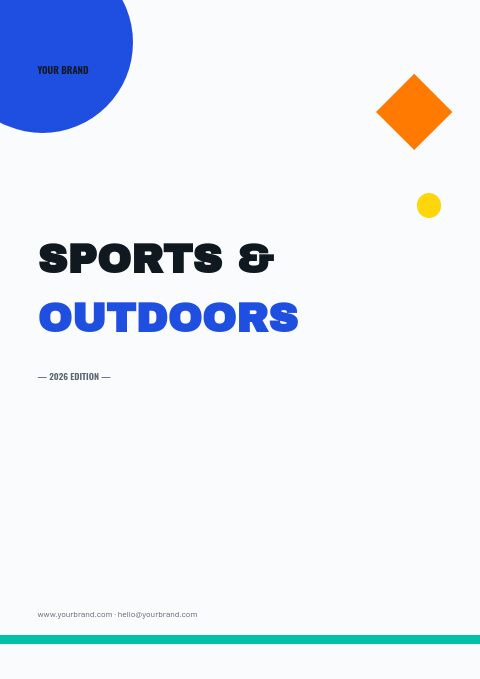Sports & Outdoors catalog template cover
