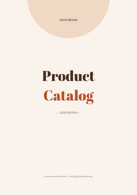 Warm Terracotta catalog template cover